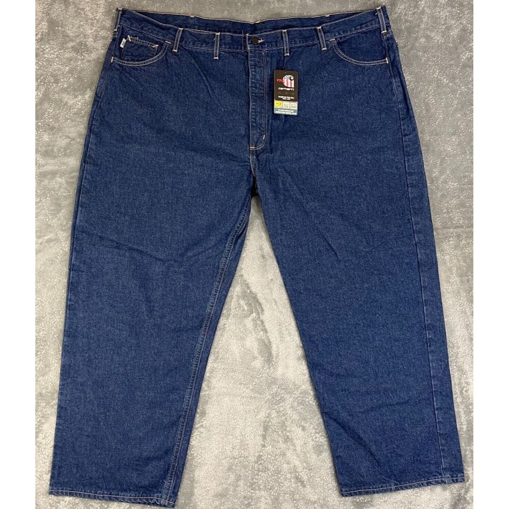 NEW Carhartt Flame Resistant FR Jeans Mens 54x30 Relaxed FRB100 DNM Actual 54x29
